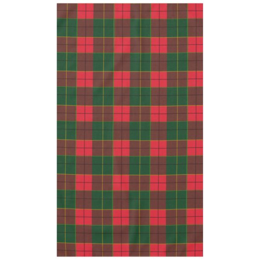 Winter Holiday Tartan pattern  Scottish red green テーブルクロス (正面)