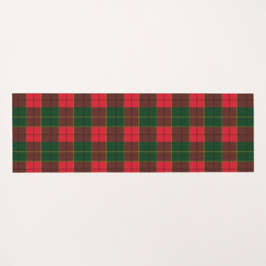 Winter Holiday Tartan pattern  Scottish red green ヨガマット (裏面(横))