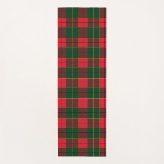 Winter Holiday Tartan pattern  Scottish red green ヨガマット (正面)