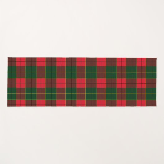 Winter Holiday Tartan pattern  Scottish red green ヨガマット (正面(横))
