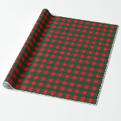Winter Holiday Tartan pattern  Scottish red green ラッピングペーパー (アンロールド)