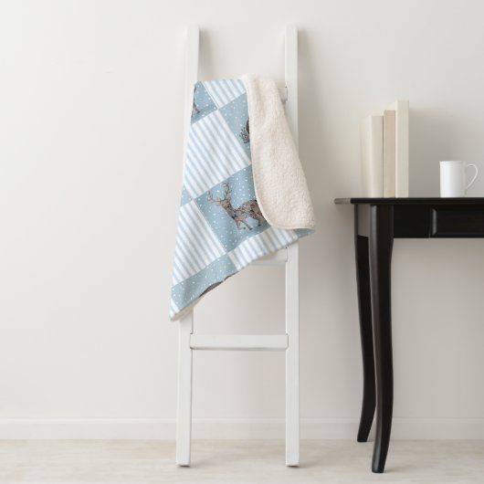 Winter Holiday Theme Baby Blanket シェルパブランケット (インサイチュ)