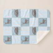 Winter Holiday Theme Baby Blanket シェルパブランケット (正面(横))