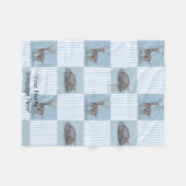 Winter Holiday Theme Baby Blanket フリースブランケット (正面(横))