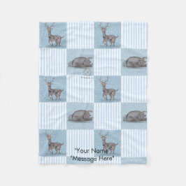 Winter Holiday Theme Baby Blanket フリースブランケット
