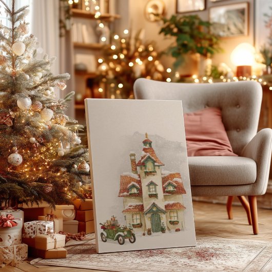 Winter Holidays Animals Nursery Poster ポスター