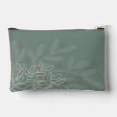 Winter holidays mistletoe personalised name text アクセサリーポーチ (裏面)