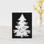 Winter Holidays Vintage Style Distressed Christmas カード (黄色い花)