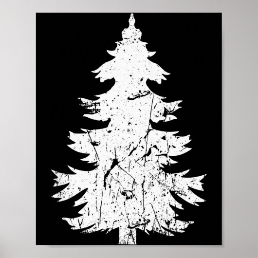 Winter Holidays Vintage Style Distressed Christmas ポスター (正面)