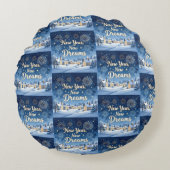 Winter home New Year Round Pillow ラウンドクッション (正面)