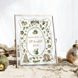 Winter Hot Chocolate Bar Baby Shower ポスター