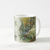Winter House Vintage Illustration コーヒーマグカップ (正面右)
