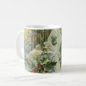 Winter House Vintage Illustration コーヒーマグカップ (正面左)