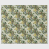 Winter House Vintage Illustration ラッピングペーパー (フラット)