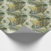 Winter House Vintage Illustration ラッピングペーパー (角)