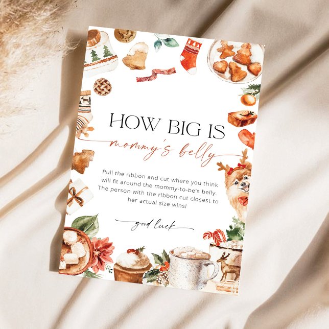 Winter How Big is Mommy's Belly Baby Shower Game (クリエイターアップロード済み)