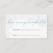 Winter "How Many Snowballs" Guessing Game Card エンクロージャーカード (正面)