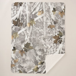 Winter Hunting Camouflage Look シェルパブランケット