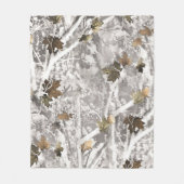 Winter Hunting Camouflage Look フリースブランケット (正面)