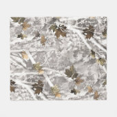 Winter Hunting Camouflage Look フリースブランケット (正面(横))