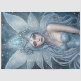 Winter Ice Fairy Queen with Crystal Wings Fantasy  薄葉紙