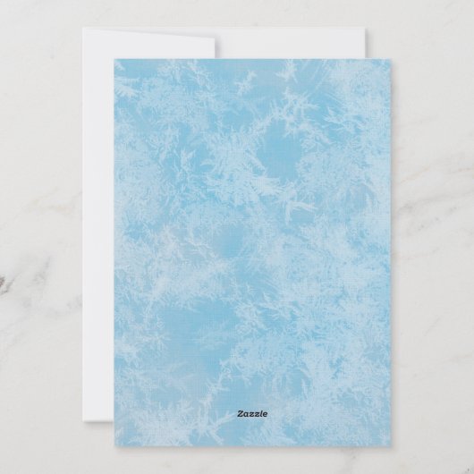 Winter Ice Skates Birthday Invitation 招待状 (裏面)