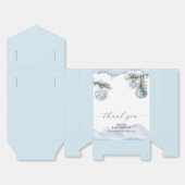 Winter Icy Mountain Snowflake Baby Shower  フェイバーボックス (見開き)
