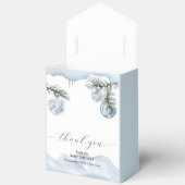 Winter Icy Mountain Snowflake Baby Shower  フェイバーボックス (見開き)