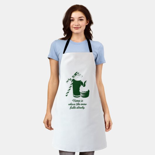 Winter illustration エプロン (着用した状態)