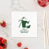 Winter illustration スタンダードカクテルナプキン (インサイチュ)