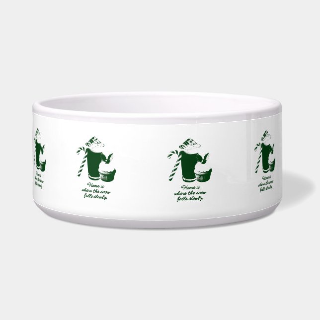 Winter illustration pet ボウル (左)