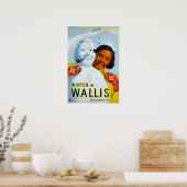 Winter im Wallis、Schweiz、スキーポスター ポスター (キッチン)