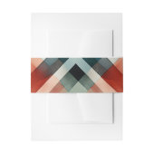 Winter in an Evergreen Forest Plaid Belly Band 招待状ベリーバンド (正面例)