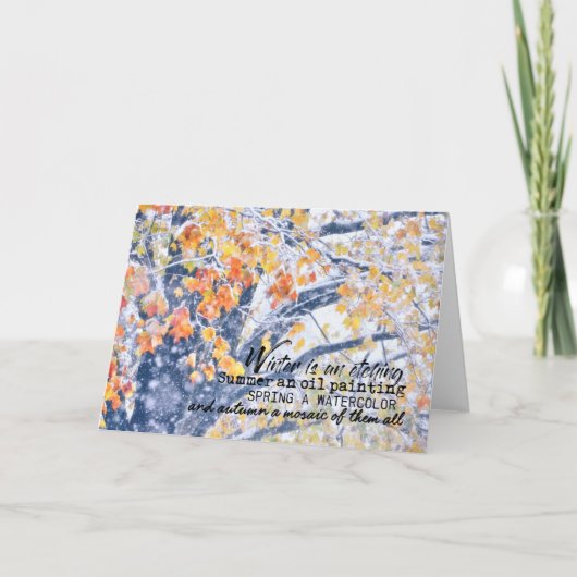 WINTER IN AUTUMN Greeting Card サンキューカード (正面)