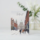 Winter in Belfast City Hall Postcard ポストカード (スタンド正面)