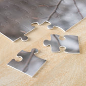 Winter in Central Park Lake New York Cityスカイライン ジグソーパズル (側面)