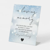 Winter In Loving Memoryスクリプトエレガント 台座サイン (正面)