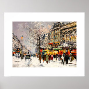 Winter in Paris. Fine Art Poster ポスター