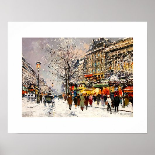 Winter in Paris. Fine Art Poster ポスター (正面)