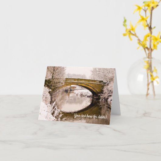 Winter in Pollok Park, Glasgow, Scotland カード (黄色い花)