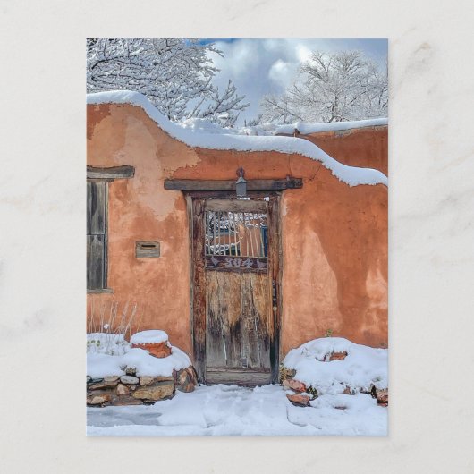 Winter in Santa Fe, New Mexico シーズンポストカード (正面)