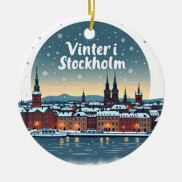 Winter in Stockholm Christmas Ornament セラミックオーナメント