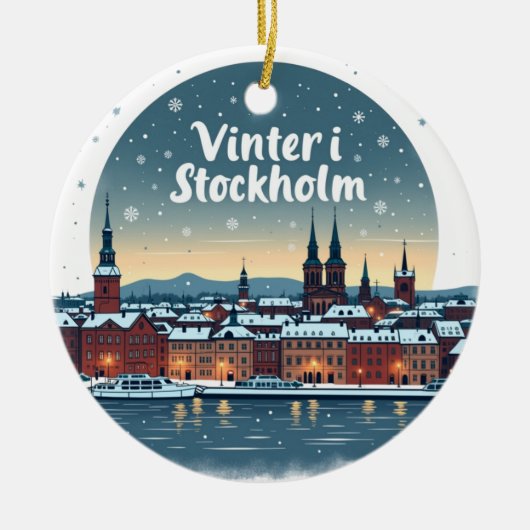 Winter in Stockholm Christmas Ornament セラミックオーナメント (正面)