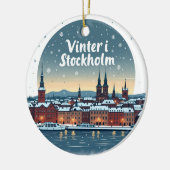 Winter in Stockholm Christmas Ornament セラミックオーナメント (左)