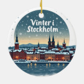 Winter in Stockholm Christmas Ornament セラミックオーナメント (裏面)