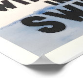 Winter in Switzerland Vintage Travel Poster ポスター (角)