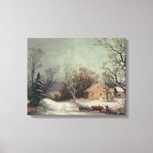 Winter in the Country, Currier & Ives canvas print キャンバスプリント