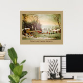 Winter in the Country, Getting Ice Poster ポスター (ホームオフィス)