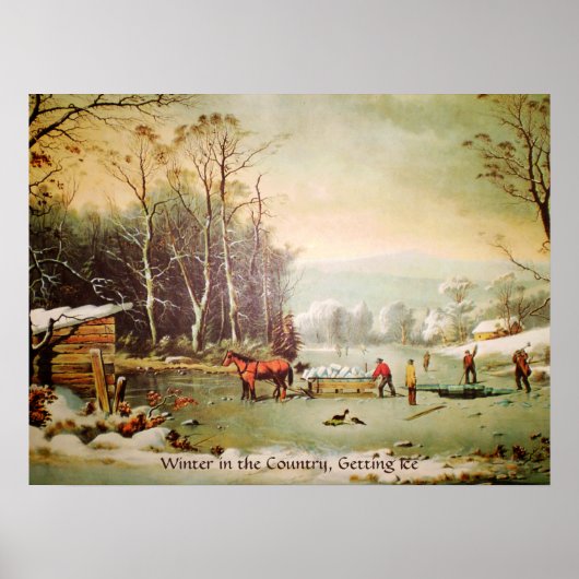 Winter in the Country, Getting Ice Poster ポスター (正面)