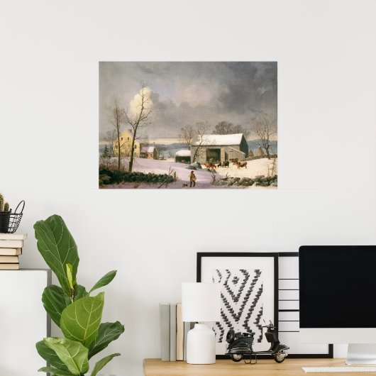 Winter in the Country - GH Durrieファインアートポスター ポスター (ホームオフィス)